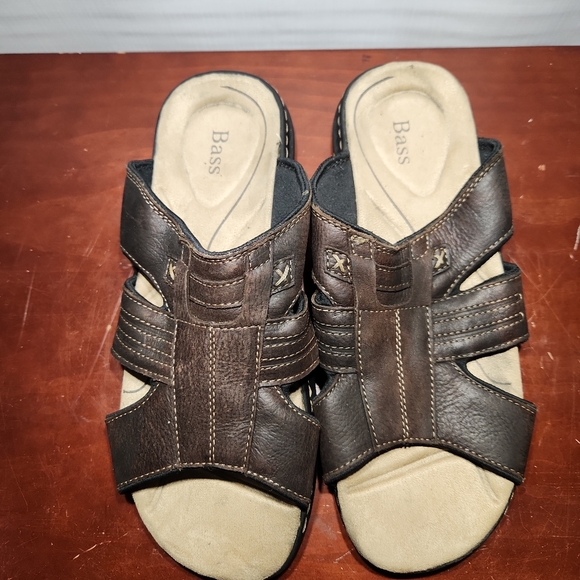 Bass | Shoes | Bass Mens Leather Slide Sandals Salinas Sz 2m | Poshmark